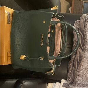 Sophie Hulme Dark Green Leather Satchel